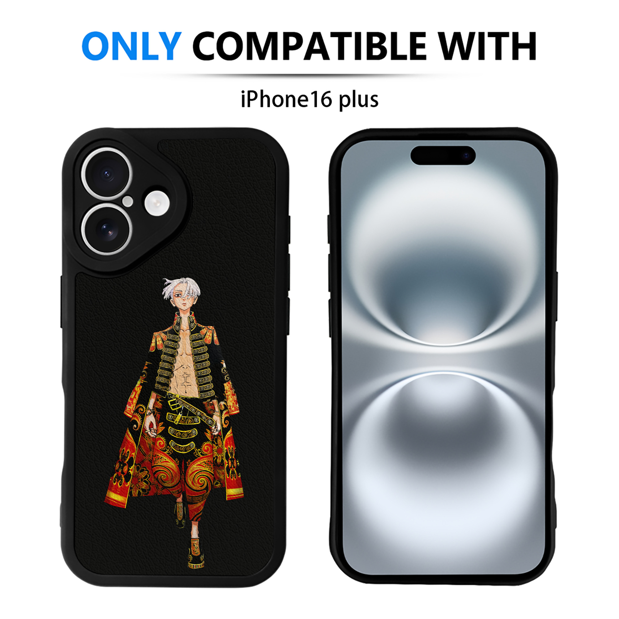 （画像用） 東京リベンジャーズ Tokyo Revengers 【iPhone 16シリーズ対応】シリコンスマホケース（レザー調） 材質：シリコン